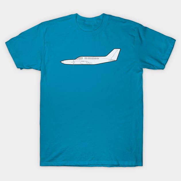 Cessna 402 Utiliner / Businessliner - Corporate Transport Commuter Airplane T-Shirt by Vidision Avgeek